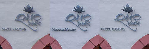 Ausschnitt v.l.n.r Canon mit TS-E 24mm, Fuji mit TS-E 24mm und Fuji GFX 50R mit Fujinon GF 23 1:4 R LM WR